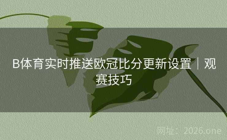 B体育实时推送欧冠比分更新设置｜观赛技巧