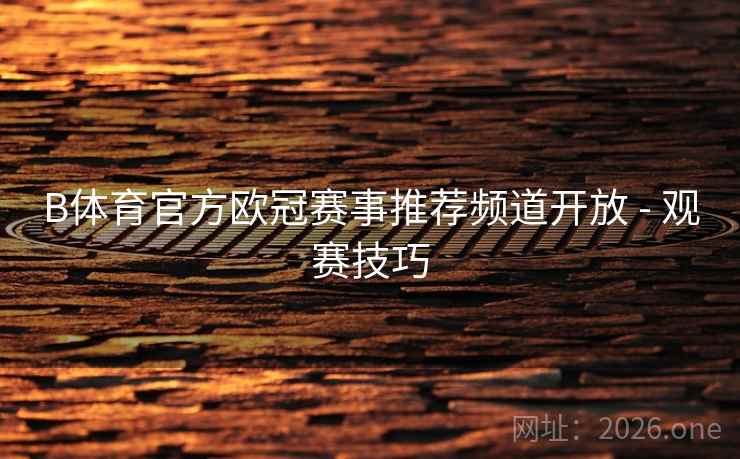 B体育官方欧冠赛事推荐频道开放 - 观赛技巧