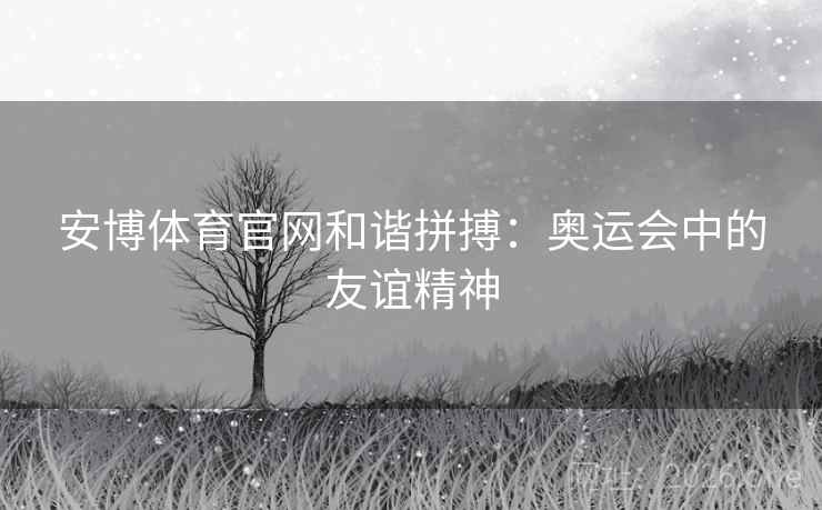 安博体育官网和谐拼搏：奥运会中的友谊精神